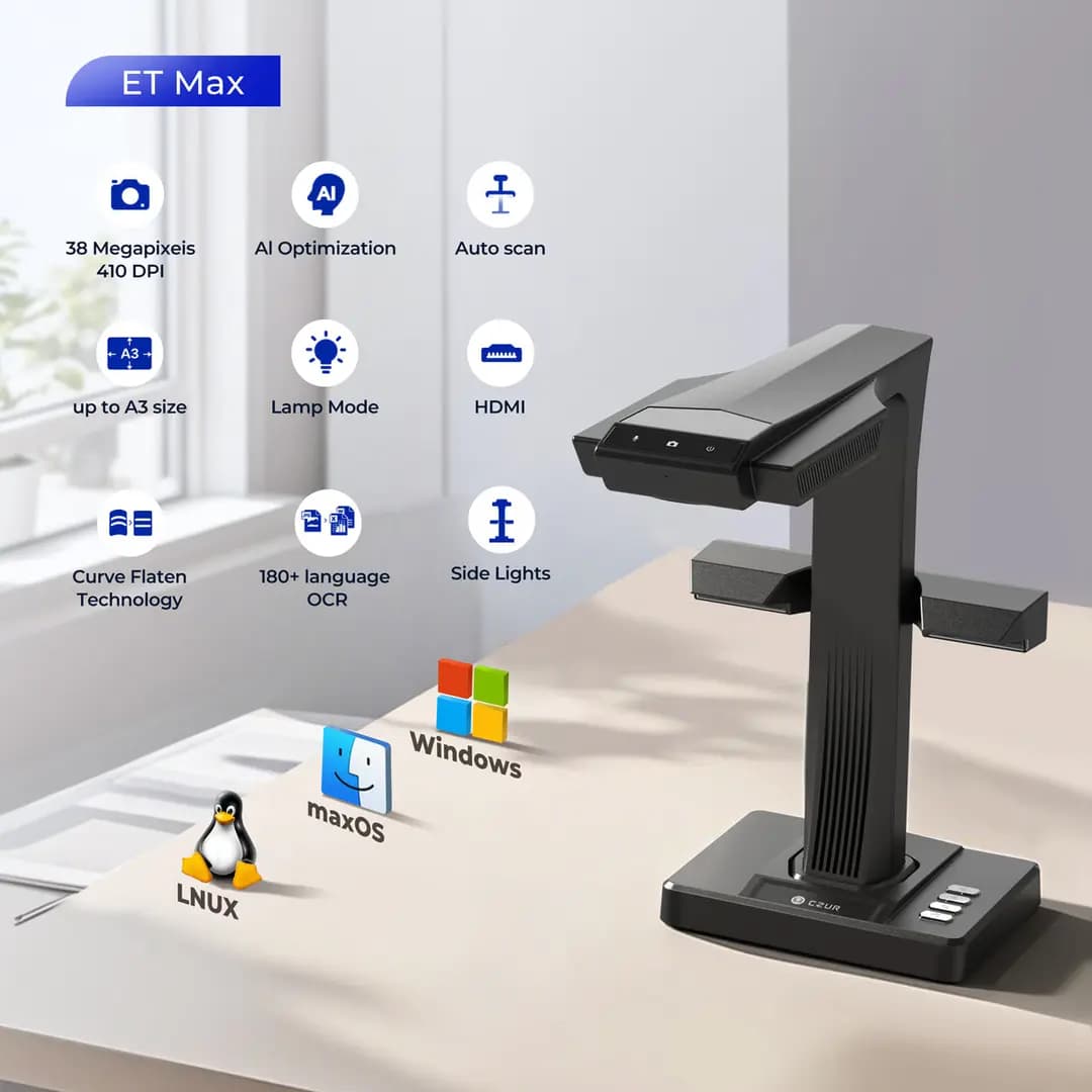 Scanner de livres CZUR ET Max